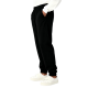 Black Elastic-Cuff Sweatpants