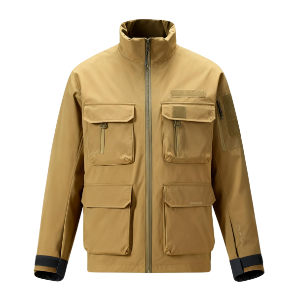 Beige Utility Technical Jacket