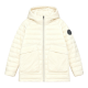 Cream Lightweight Long Puffer Coat