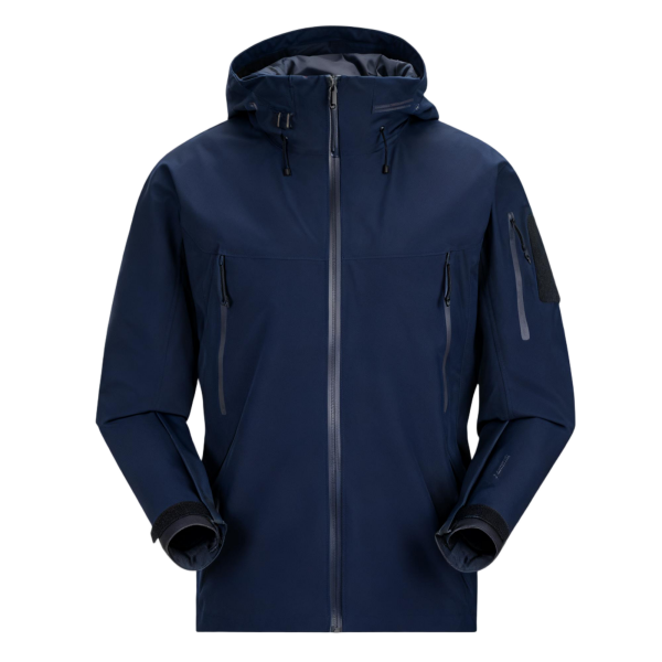 Navy Hooded Technical Jacket